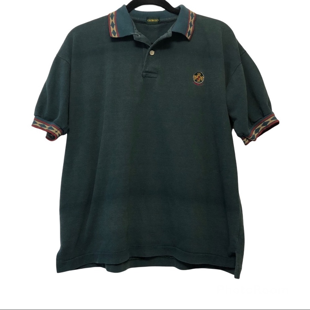 Vintage Giorgio Hunter Green & Gold Polo Shirt